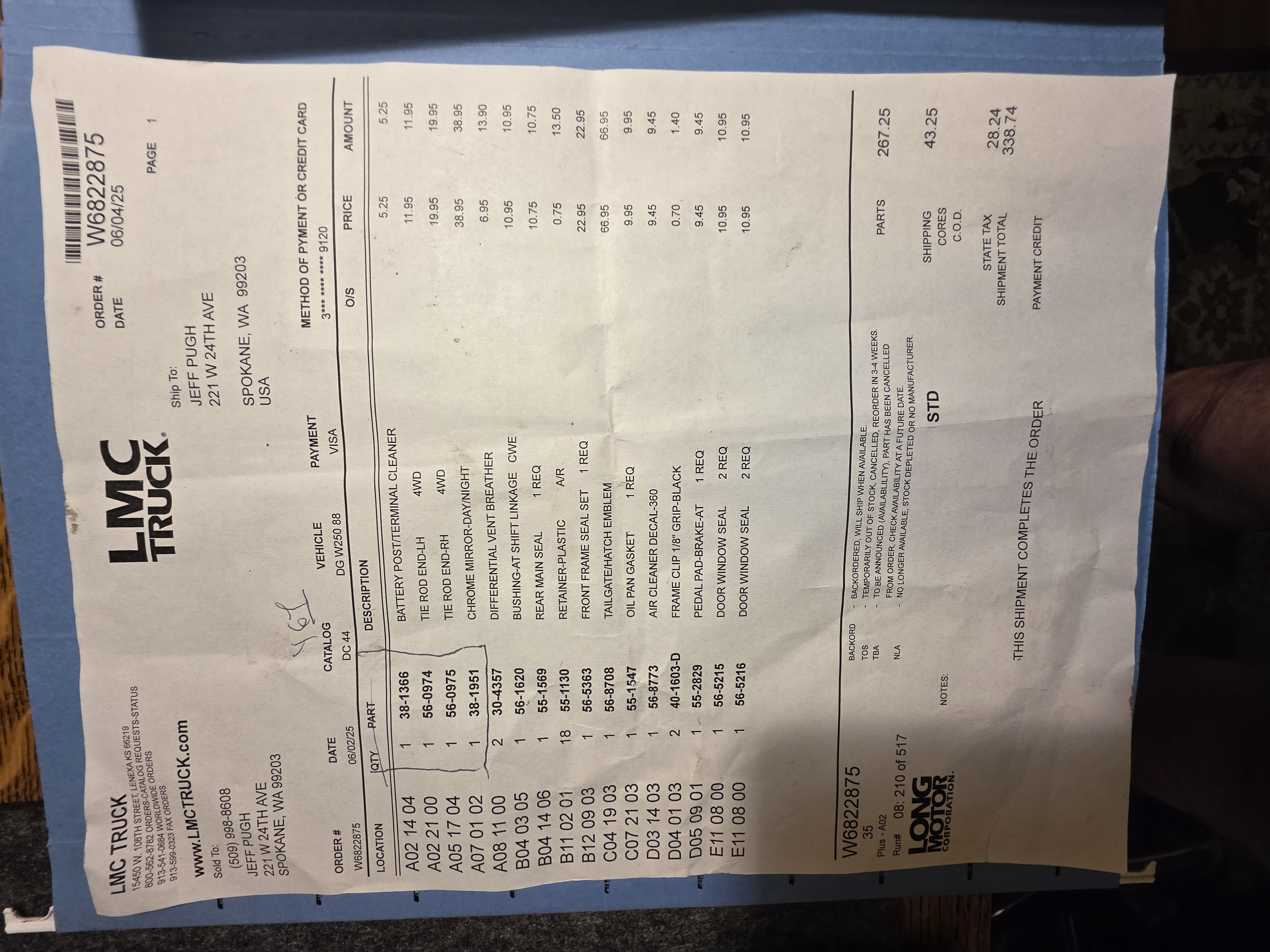 Service record 25