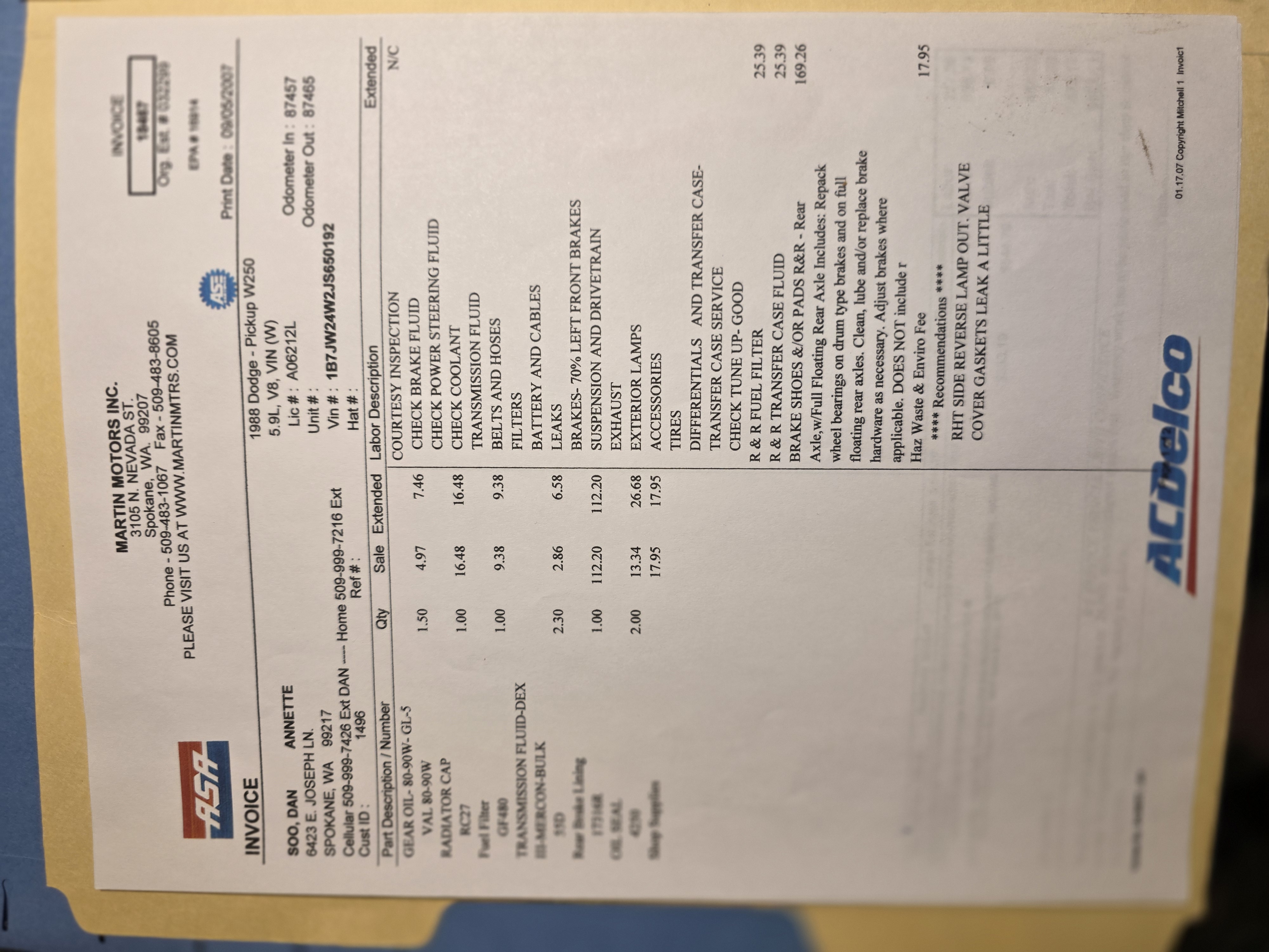 Service record 55